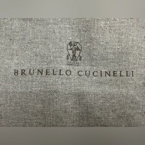 Brunello Cucinelli Men’s/Women’s Gray Dust Bag Pouch Accessory 12”x15”